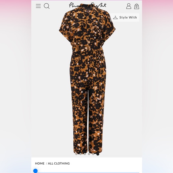 Nell Abstract Cropped Wide Leg Jumpsuit - Picture 4 of 5